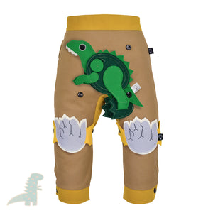 DINO SET - Trousers duo colori with DINO Toy - Beige beige baby