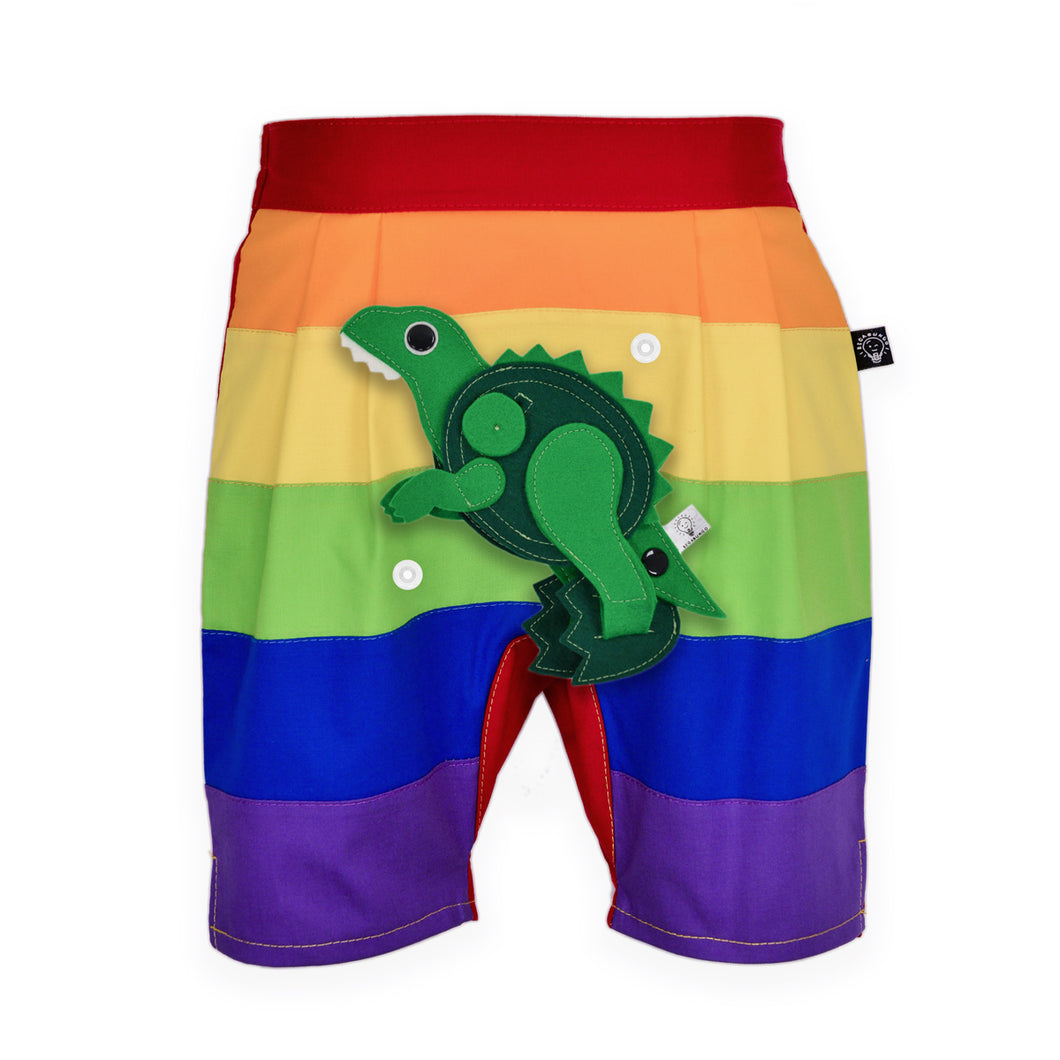 DINO SET - Rainbow short pants with DINO Toy