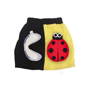 3D SET - Yellow & black skirt with 3D Toy