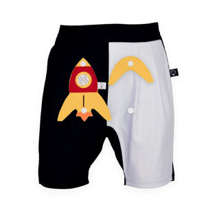 3D SET - Black and white short pants with 3D Toy