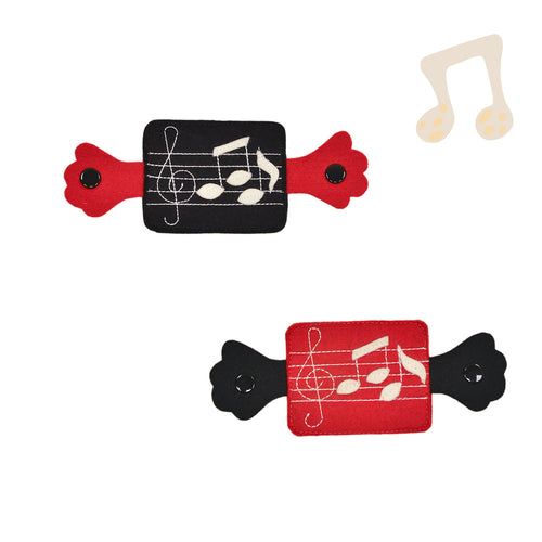 Knee pads - Red & Black Notes