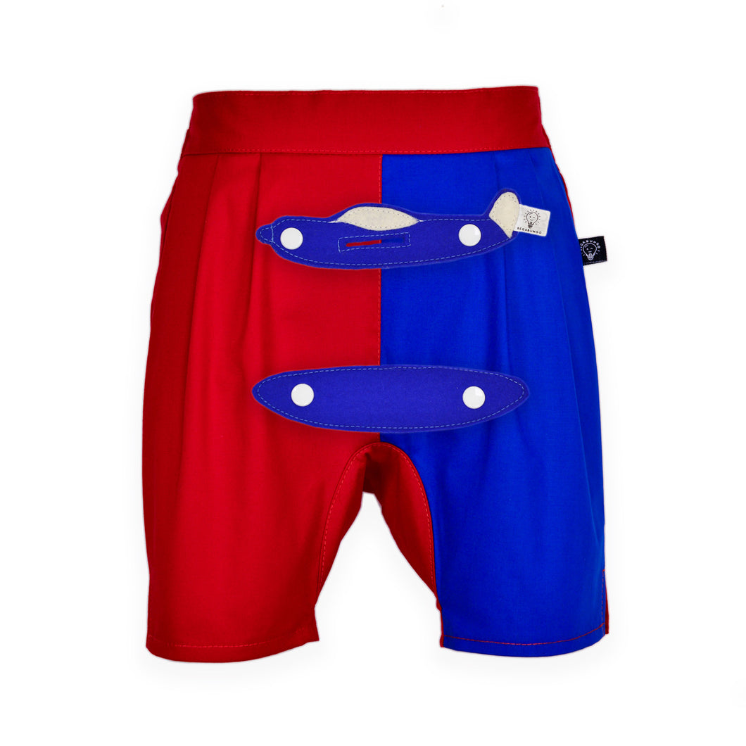 3D SET - Red and blue short pants with 3D Toy