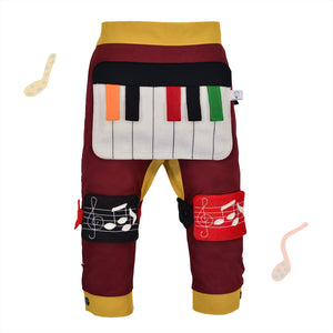 BAND SET - Trousers duo colori with BAND toy - Bordeaux love