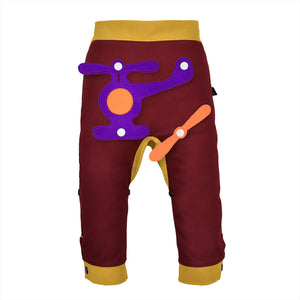 3D SET - Trousers duo colori with 3D Toy - Bordeaux Love