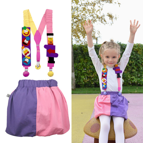 BUNGO SET - Fluffy skirt with Interactive suspenders