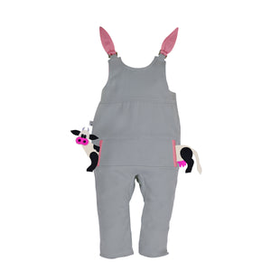 POCKET SET - Overall with ANIMAL Toy - Honey Bunny